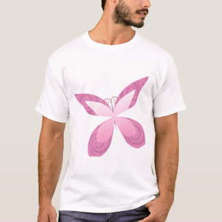 T-shirt Fita cor-de-rosa da borboleta