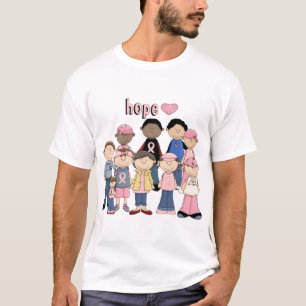 T-shirt Fita cor-de-rosa da esperança