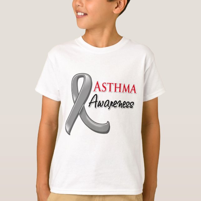T-shirt Fita da consciência da asma (Frente)