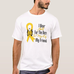 T-shirt Fita do cancer da infância meu herói meu amigo