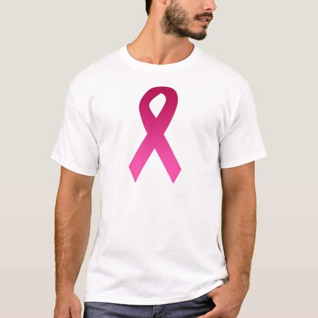 T-shirt Fita do rosa da consciência do cancro da mama (Frente)
