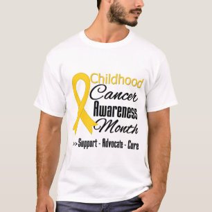 T-shirt Fita Dourada Mês da Consciência do Cancer Infant