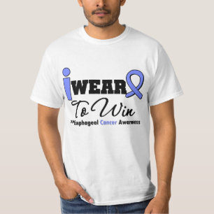 T-shirt Fita esofágica da pervinca do cancer a ganhar