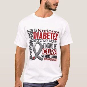 T-shirt Fita I2.5 do mês da consciência do diabetes