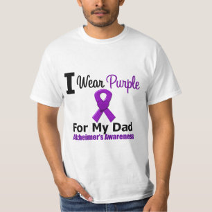 T-shirt FITA ROXA da doença de Alzheimer PARA MEU PAI