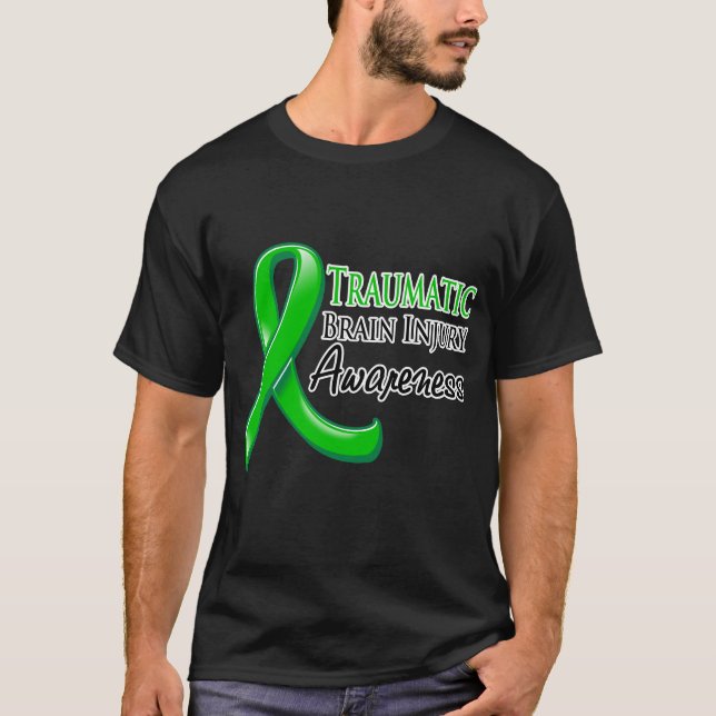 T-shirt Fita traumático da consciência da lesão cerebral (Frente)