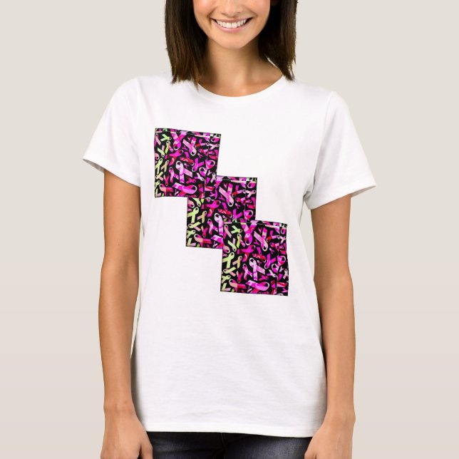 T-shirt Fitas de câncer de mama Funky (Frente)