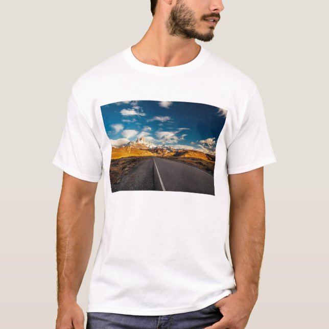 T-shirt Fitz Roy na luz da manhã (Frente)