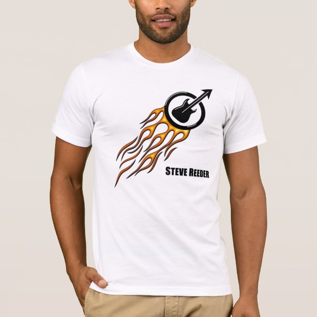 T-shirt flamejante de Steve Reeder (Frente)