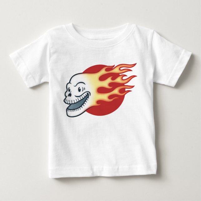 T-shirt Flameskull - retro (Frente)