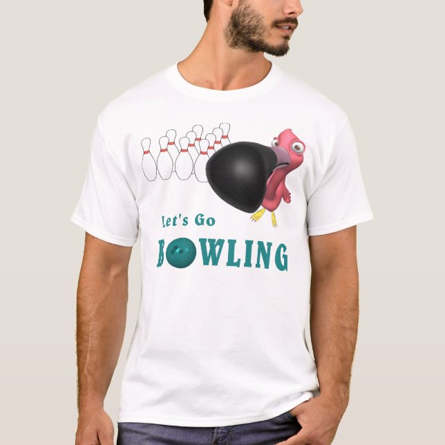 T-shirt Flamingo da boliche (Frente)