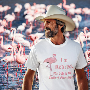 T-shirt Flamingo Engraçado de Aposentadoria de Jardim