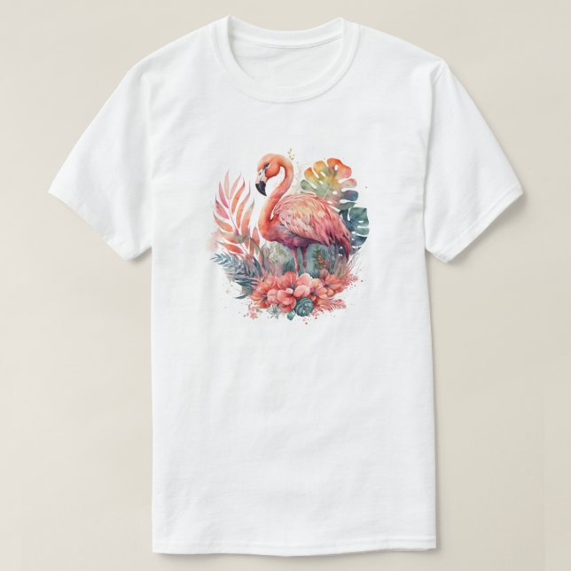 T-Shirt Flamingo Rosa (Frente do Design)