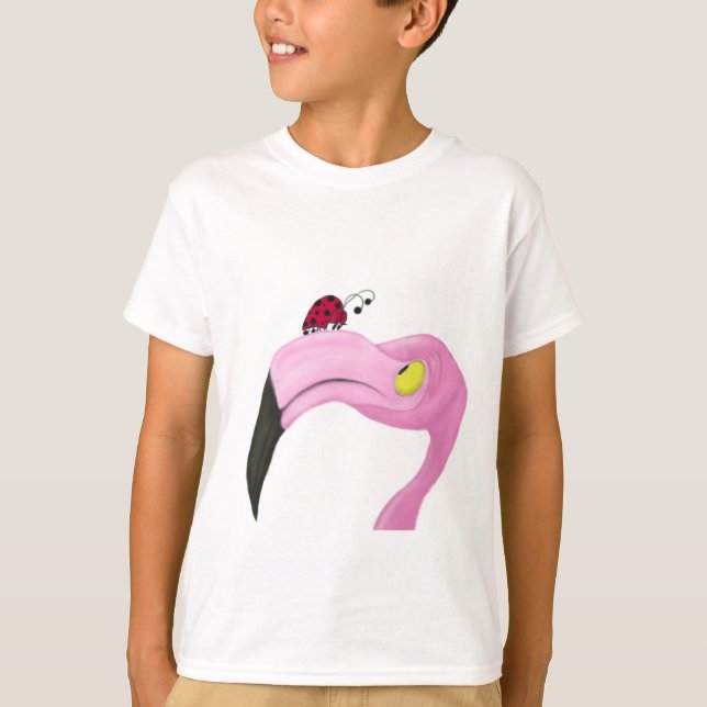 T-shirt Flamingo Rosa bonito (Frente)