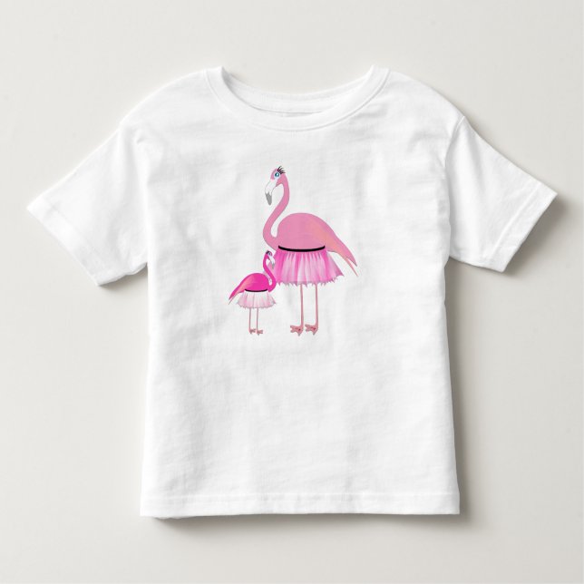 T-shirt Flamingo Toddler, Cor-de-rosa (Frente)