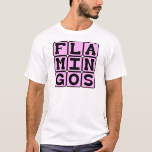 T-shirt Flamingos, Pássaro Rosa