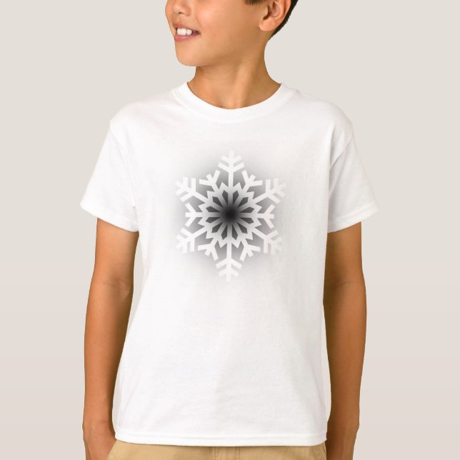 T-shirt Floco de neve branco reluzente (Frente)