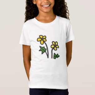 T-shirt Flor amarela macia