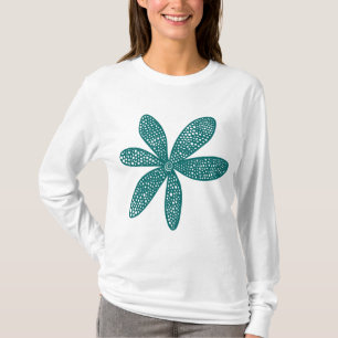 T-shirt Flor bonito - verde de musgo