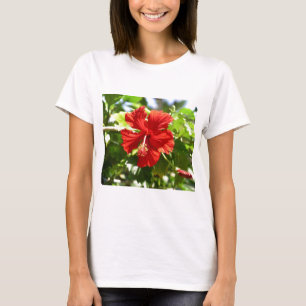T-shirt Flor Brilhante Red Hawaiian Hibiscus