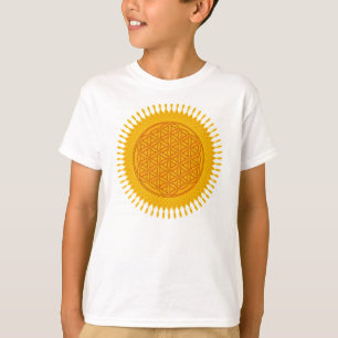 T-shirt Flor da Vida - amarelo ensolarado