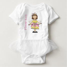 T-shirt Flor de Fada Uma Peça Tutu Roupa