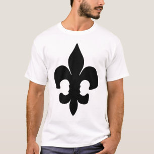 T-shirt Flor de lis preta super
