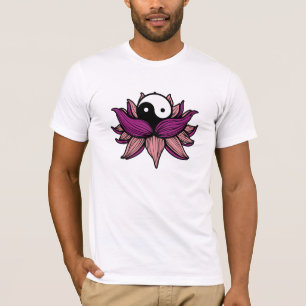 T-shirt Flor de Lotus e Yin Yang