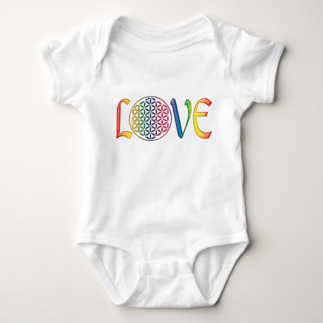 T-shirt Flor de Vida / Blume des Lebens - AMOR (Frente)