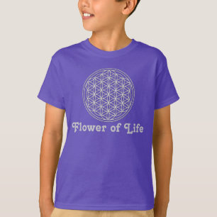 T-shirt Flor de Vida / Blume des Lebens - branco