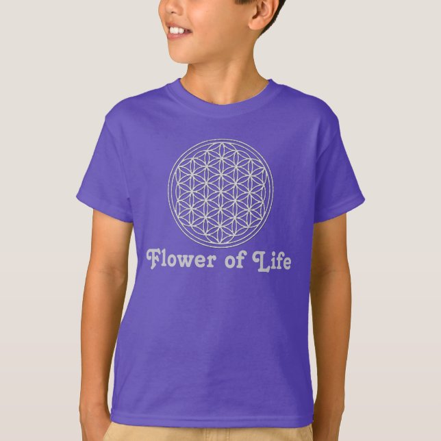 T-shirt Flor de Vida / Blume des Lebens - branco (Frente)