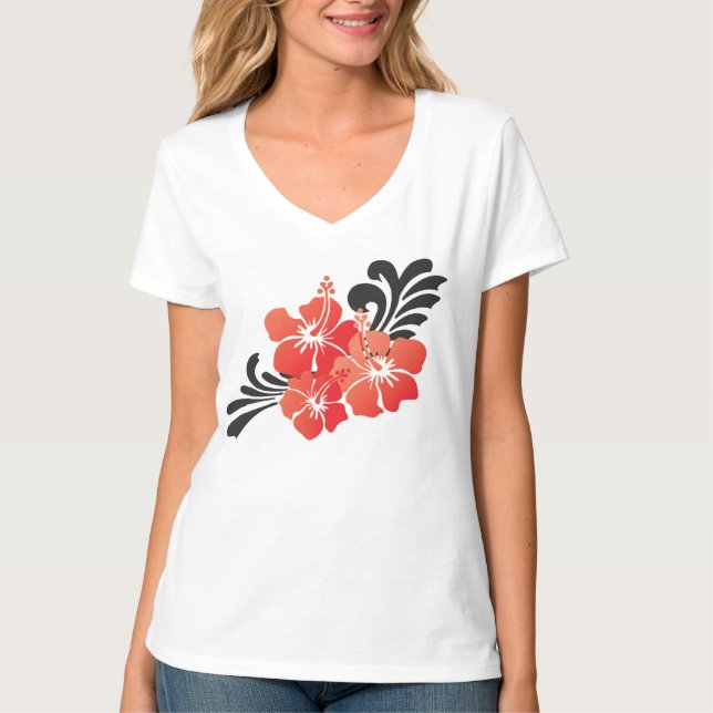 T-shirt Flor do hibiscus de Havaí (Frente)