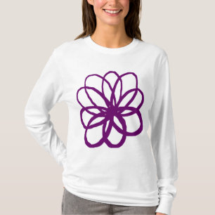 T-shirt Flor espontânea - ameixa