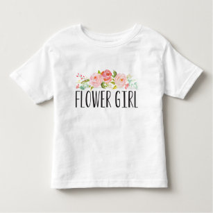 T-shirt Flor Girl Toddler Tee   Bridesmaid