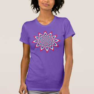 T-shirt Flor patriótica da arte Op