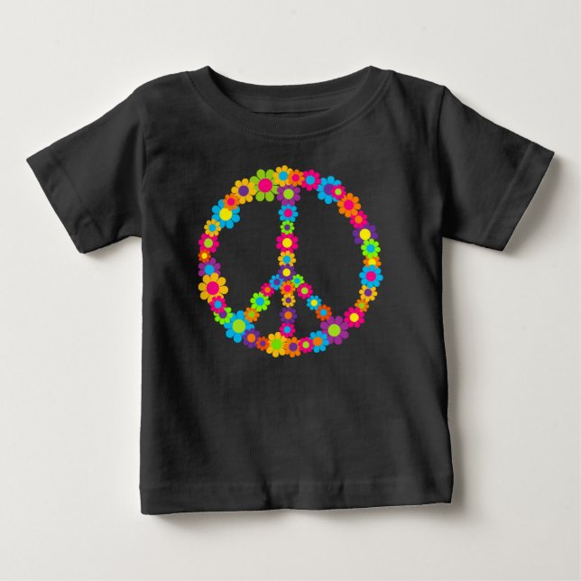 T-shirt Flor Power Peace (Frente)