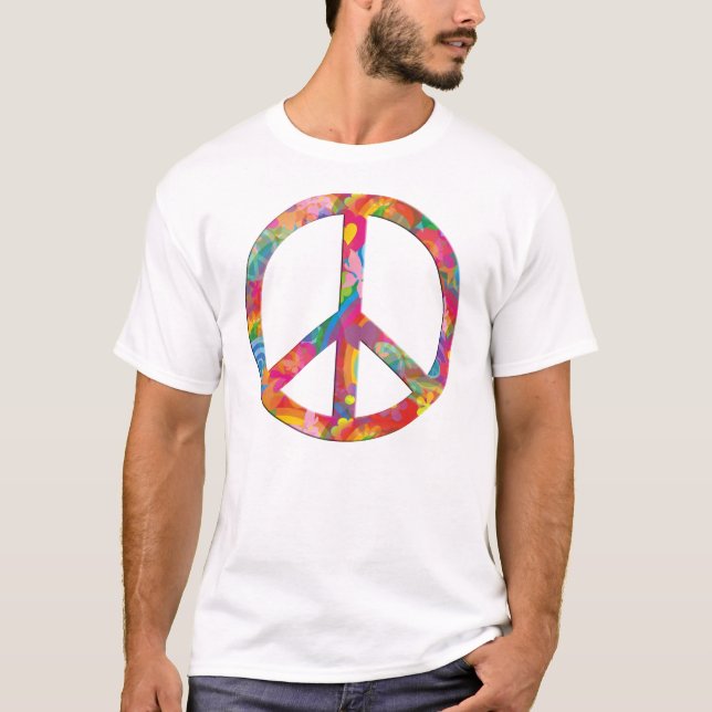 T-shirt Flor Power Peace (Frente)