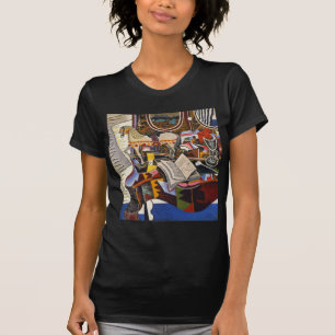 T-shirt Flor vermelha da tubulação do cavalo por Joana