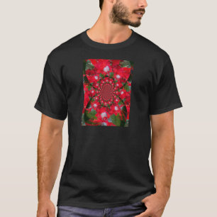 T-shirt Flor Vermelha Natural Febre Branca Caleidoscópio A