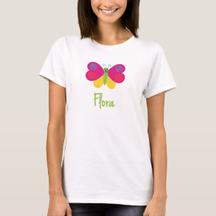 T-shirt Flora a borboleta