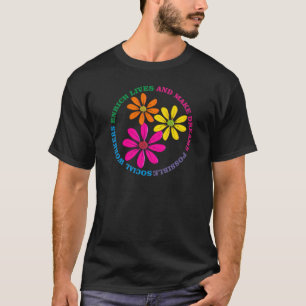 T-shirt florais do assistente social