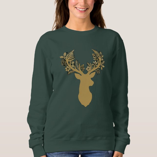 T-Shirt Floral Antlers (Frente)