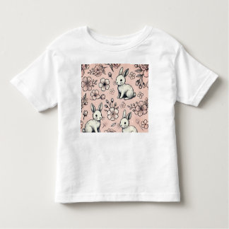 T-Shirt Floral Bunny Doodle | Primavera Bonito e C
