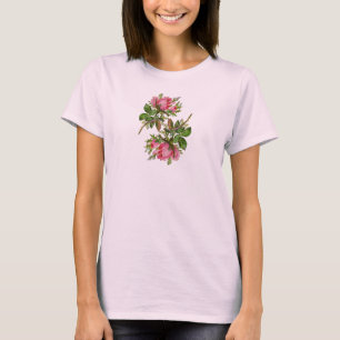 T-shirt floral dos rosas
