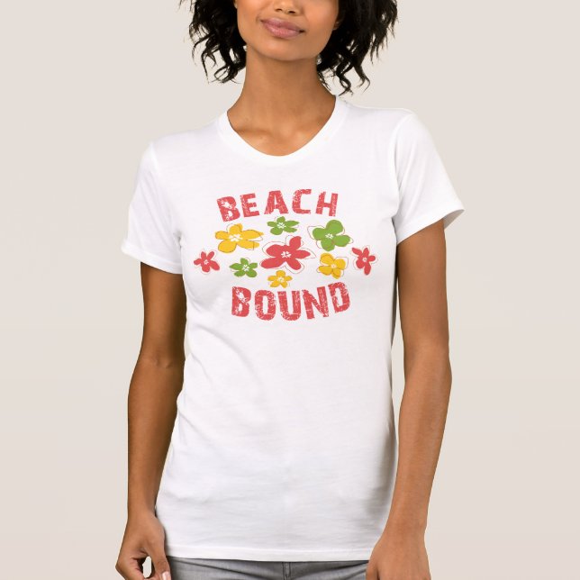 T-shirt floral encadernado da praia (Frente)