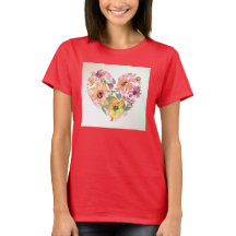 T-Shirt Floral Heart