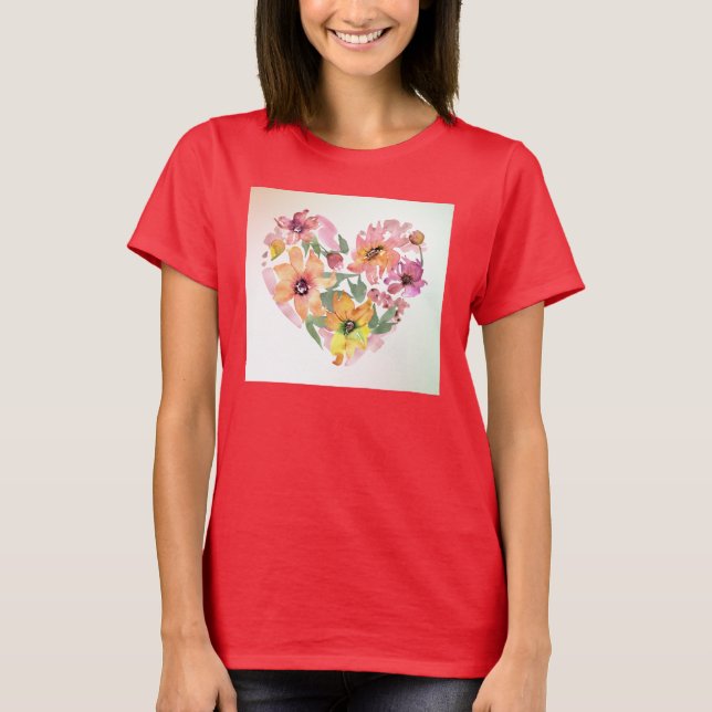 T-Shirt Floral Heart (Frente)