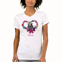 T-Shirt Floral Heart Mama Bear