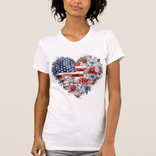 T-Shirt Floral Patriótico