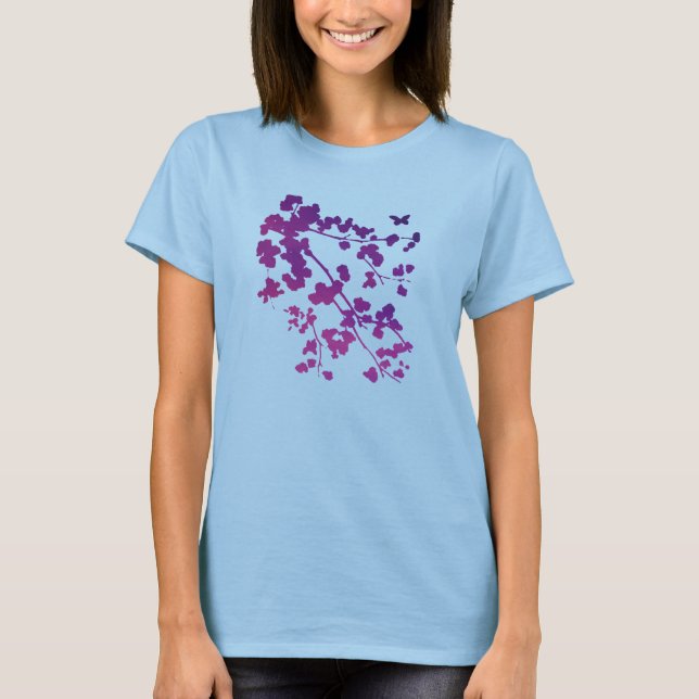 T-Shirt Floral Roxo (Frente)